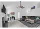 Inviting living area with a cozy sectional, fireplace, and neutral tones, perfect for relaxing and entertaining at 1174 Pittsford Cir, Charleston, SC 29412