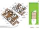 A 3D floor plan view showing layout and features of this beautiful two story home at 1479 Mossy Branch Way, Mount Pleasant, SC 29464