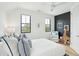 Bright bedroom features a black accent wall and abundant natural light at 1529 Tomato Farm Cir, Mount Pleasant, SC 29464