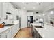 Spacious kitchen with stainless steel appliances, island, and open layout at 2036 Yaupon Way, Johns Island, SC 29455