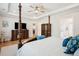 View of bedroom with ceiling fan, wood floors and large wood dresser at 2036 Yaupon Way, Johns Island, SC 29455