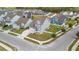 Aerial view of a neighborhood featuring well-maintained homes and landscaped lawns at 204 Corvus St, Summerville, SC 29483