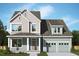 Charming two-story home featuring a two-car garage, covered porch, and beautiful light-colored siding at 211 Clearpath Dr, Summerville, SC 29486