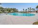 Resort-style swimming pool with beach entry, palm trees, and poolside cabanas for relaxation at 214 Garden Gate Way, Summerville, SC 29486