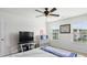 Bright bedroom featuring neutral walls, carpet, ceiling fan, with natural light and serene space for relaxation and rest at 320 Silverleaf Ln, Moncks Corner, SC 29461