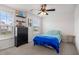 Bright bedroom featuring neutral walls, carpet, ceiling fan, with natural light and serene space for relaxation and rest at 320 Silverleaf Ln, Moncks Corner, SC 29461