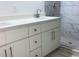Bathroom featuring sleek vanity, marble tile and modern fixtures at 3292 N Highway 52, Saint Stephen, SC 29479