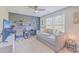 Guest bedroom with trundle bed, a ceiling fan, and neutral tones at 353 Dunlin Dr, Summerville, SC 29486