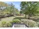 Expansive backyard featuring lush green grass and mature trees overlooking a serene pond at 3734 St Ellens Dr, Mount Pleasant, SC 29466