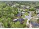 Picturesque aerial shot showcases upscale homes bordering a tranquil pond and a manicured golf course at 4204 Magnolia Ct, North Charleston, SC 29420