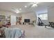 Spacious basement with recessed lighting, carpeted floor, and recreational equipment at 4204 Magnolia Ct, North Charleston, SC 29420