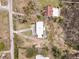Aerial view of a home and the property's waterfront location, close to the waterway at 4701 Apple St, North Charleston, SC 29405