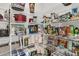 Well-stocked pantry with wire shelving and ample space for storage at 614 Beach Way, Summerville, SC 29486