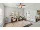 A sun room featuring plenty of natural light, ceiling fan, and wicker chairs at 7483 Hawks Cir, Hanahan, SC 29410