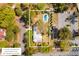 Aerial view of property lines for representation only, including the home and private pool at 803 S Main St, Summerville, SC 29483