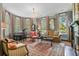 Traditional living room with a piano, bay windows, patterned rug, and comfortable seating at 803 S Main St, Summerville, SC 29483