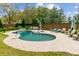 Backyard pool with sun loungers, stone patio, and manicured grass at 803 S Main St, Summerville, SC 29483