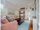 Cozy bonus room with a built-in bunk bed and a comfortable peach-colored sofa at 83 Blue Heron Pond Rd, Kiawah Island, SC 29455