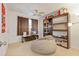 Bedroom featuring a ceiling fan and a media center setup at 1003 Mountain Pine Rd, Moncks Corner, SC 29461