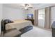 Comfortable bedroom with a large window, ceiling fan, and modern furnishings at 1003 Mountain Pine Rd, Moncks Corner, SC 29461