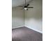 A calming bedroom featuring neutral tones, plush carpet, and a modern ceiling fan at 108 Sandlewood Dr, Summerville, SC 29483
