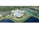 Overhead view of community amenities including a pool, clubhouse, and tennis courts at 1134 Darling St, Summerville, SC 29485