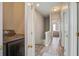 Hallway view featuring a laundry area, wood flooring, and recessed lighting at 123 Hyacinth St, Summerville, SC 29483