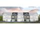 New construction townhomes with gray and white color schemes and attached garages are beautifully designed at 141 Yarrow Way, Moncks Corner, SC 29461