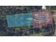Aerial view of 1-acre land with cleared area, old septic and well, zoned flex1, allowing two homes per parcel at 142-11 Donald Ln, Bonneau, SC 29431