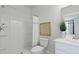 Bathroom featuring a shower and bathtub combination with matching white cabinets at 206 Bilge Rd, Ridgeville, SC 29472