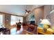 Inviting living room with vaulted ceiling, hardwood floors, and a cozy fireplace at 2071 Middleburg Ln, Mount Pleasant, SC 29464