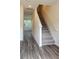 Entry way with staircase featuring gray carpet and light gray walls leading to the home's upper level at 2402 Scarlett Maple St, Summerville, SC 29486