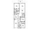 Detailed first floor plan showcasing layout with bedrooms, living area, and garage at 257 Wild Strawberry Ln, Moncks Corner, SC 29461