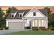 Charming two-story home with white siding, a gray roof, an attached garage and a well-manicured lawn at 267 Garden Gate Way, Summerville, SC 29486