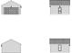 Garage elevations depicting the door, side access door, and window placement at 277 W Smith St, Lincolnville, SC 29485