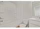 Clean and modern bathroom with a tub and a vanity sink at 293 Blue Haw Dr, Moncks Corner, SC 29461