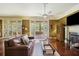 Bright living room with a fireplace and classic design elements at 3168 Stanyarne Dr, Charleston, SC 29414