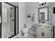 Modern bathroom with a glass-enclosed shower, vanity with sink, and tasteful fixtures at 3302 Porchview Pl, Johns Island, SC 29455
