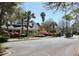 Street view of a beautiful home with lush landscaping featuring azaleas, palm trees and a covered porch at 45 Sycamore Ave # 1327, Charleston, SC 29407