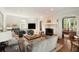 Inviting living room with a fireplace, television, and abundant seating options at 478 Huger St, Charleston, SC 29403