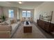 Spacious living room features modern decor, neutral tones and natural light at 5108 Double Eagle Lp, Summerville, SC 29485