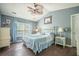Tranquil bedroom featuring a vaulted ceiling and wood flooring at 529 Beverly Dr, Summerville, SC 29485