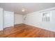Bedroom featuring hardwood floors, beadboard ceiling, and natural light from the windows at 755 Jumbo Ln, Edisto Island, SC 29438