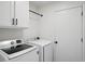 Bright laundry room features modern white washer and dryer appliances at 106 Ruffin Rd, Summerville, SC 29486