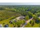 An aerial view showcasing a home nestled amongst the trees at 117 Dotson St, Harleyville, SC 29448