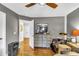 Inviting bedroom with hardwood floors, neutral walls, and ample space for relaxation and hobbies at 1185 Out Of Bounds Dr, Summerville, SC 29485