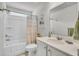 Bathroom showcasing a vanity with tub, shower, and stylish accents at 119 Loon Dr, Summerville, SC 29483