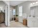 Updated bathroom with glass shower, vanity, and natural light at 119 Loon Dr, Summerville, SC 29483