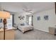 Comfortable bedroom with neutral walls, carpet floors, and a ceiling fan at 119 Loon Dr, Summerville, SC 29483