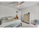 Comfortable bedroom featuring ceiling fan and views to second bedroom at 119 Loon Dr, Summerville, SC 29483